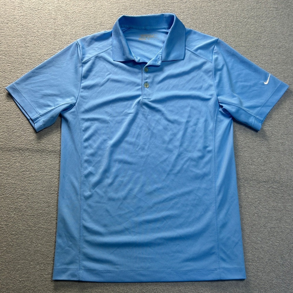 Nike Golf Tour Performance Polo Shirt Mens Small Sky Blue Dri-FIT Performance